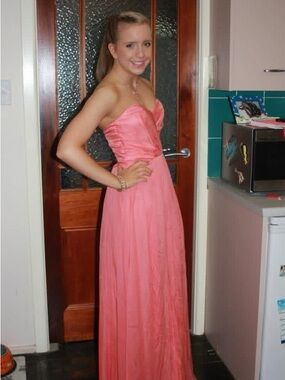 Strapless Pink Evening Gown